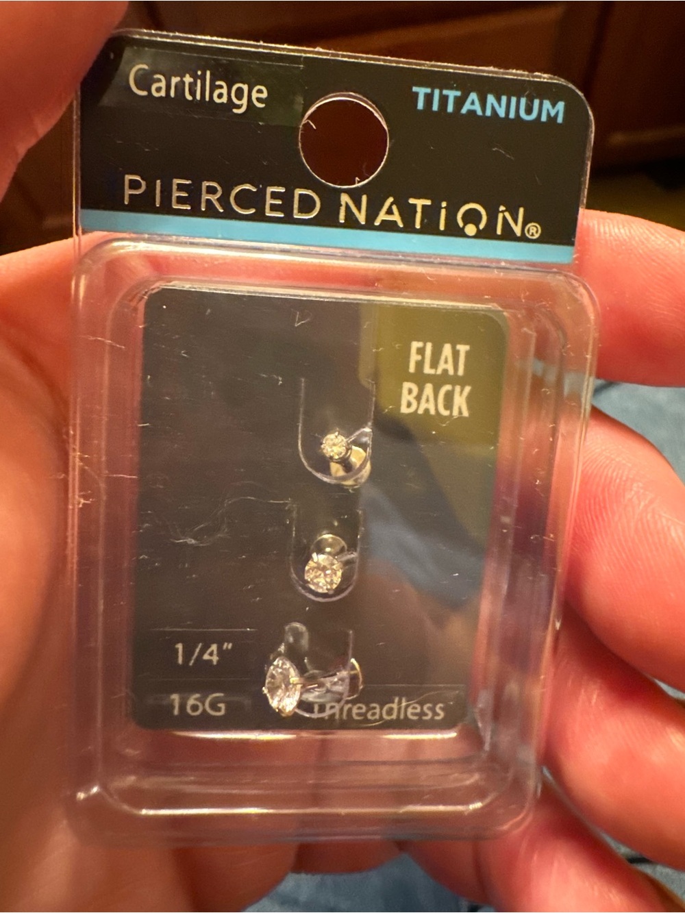 Spencer's Titanium Flat Back Cartilage Studs - Silver